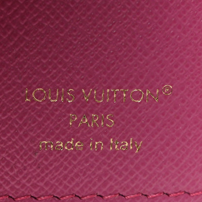 Denim Monogram Jacquard Victorine Wallet Fuchsia