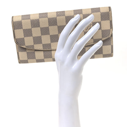 Damier Azur Emilie Wallet Rose Ballerine