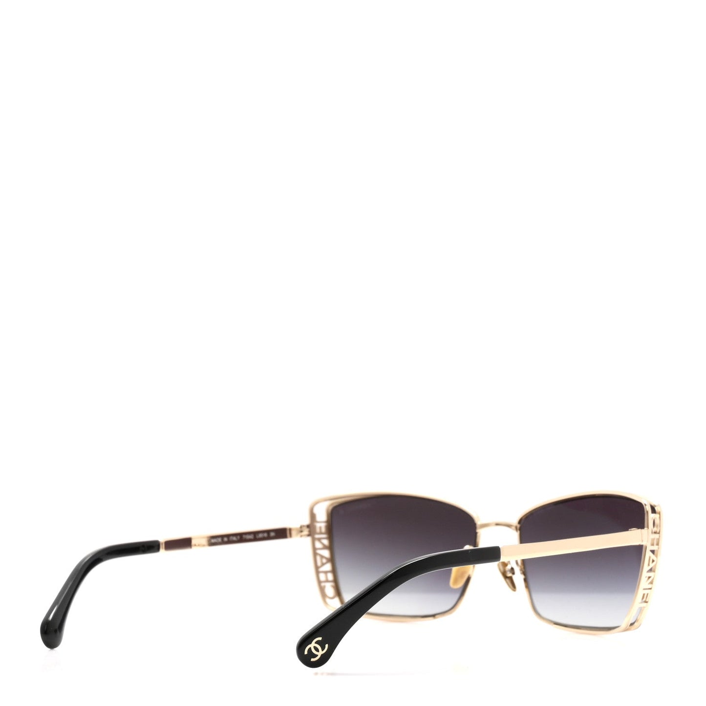 Metal Logo Square Sunglasses 71542 Black