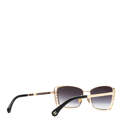 Metal Logo Square Sunglasses 71542 Black