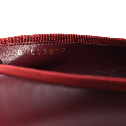 Lambskin Cap Toe CC Ballerina Flats 39 Burgundy Pink