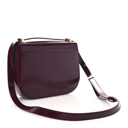 Calfskin Double Gancini Crossbody Plum