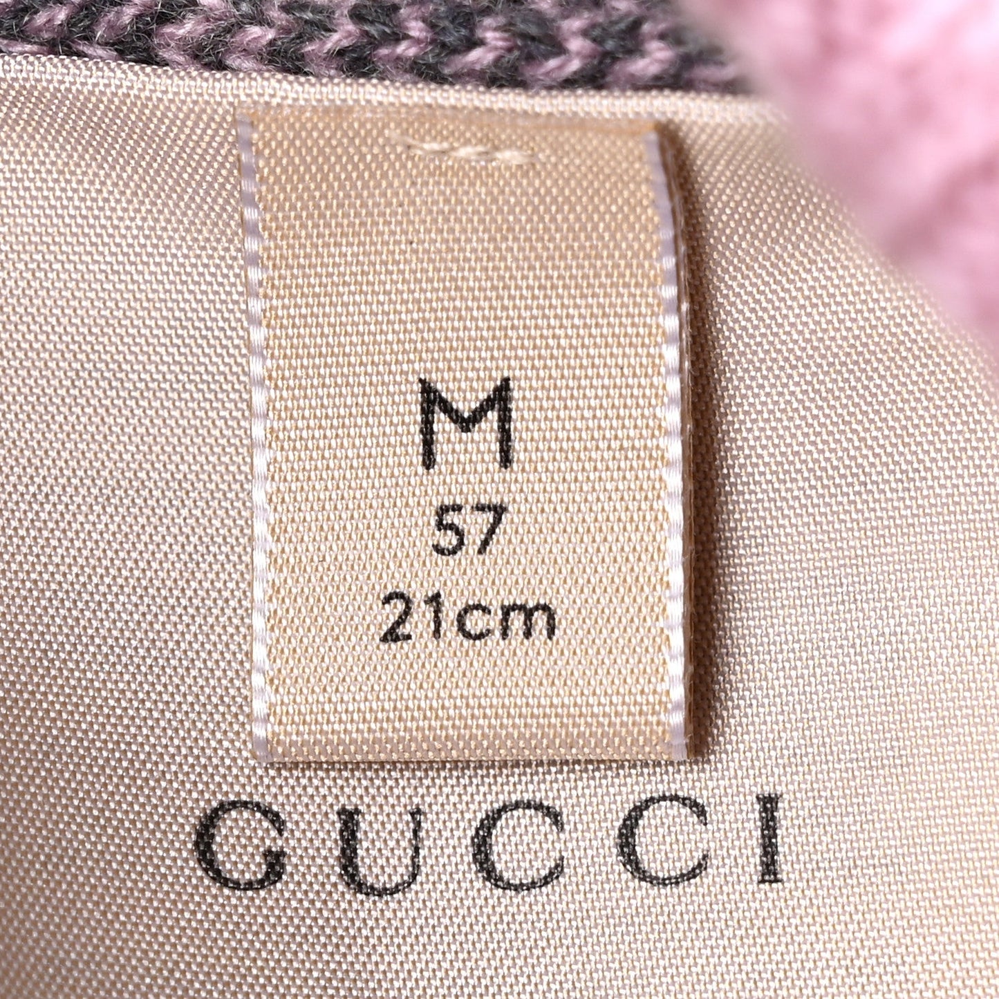 Cashmere Jacquard Monogram Jumbo GG Canvy Hat Beanie Hat M Graphite Pink