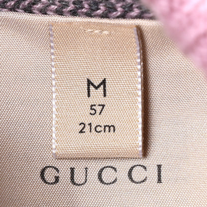 Cashmere Jacquard Monogram Jumbo GG Canvy Hat Beanie Hat M Graphite Pink