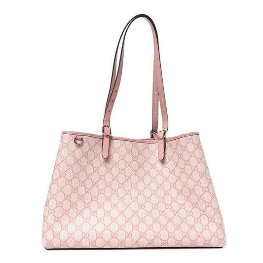 GG Supreme Monogram Emblem Large Tote Bag Light Pink