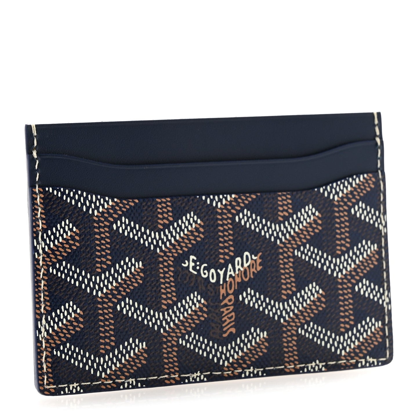 Goyardine Saint Sulpice Card Holder Navy