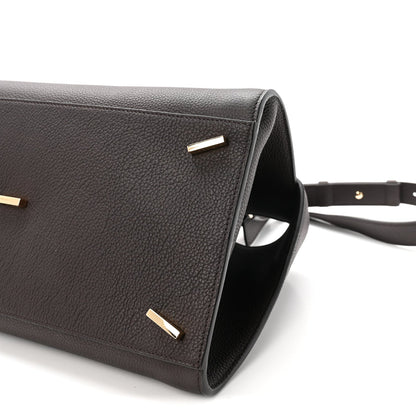 Calfskin Small Hug Bag Testa Di Moro Burnt Ocra