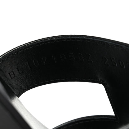Box Calfskin Oran Sandals 37 Black