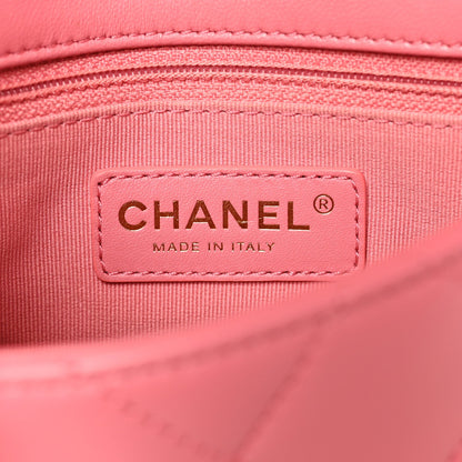 Lambskin Quilted CC Small Dynasty Flap Pink