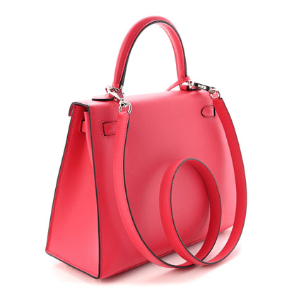 Epsom Kelly Sellier 25 Rose Mexico Rouge Grenat