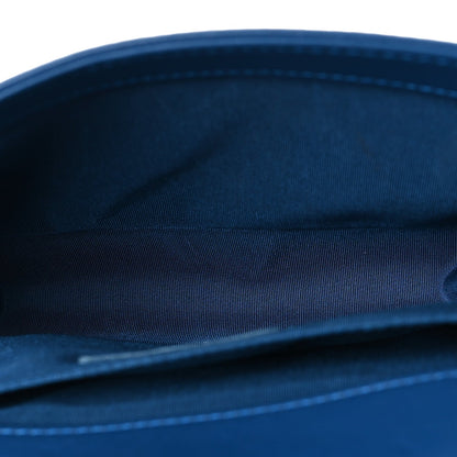 Lambskin Chevron Quilted Medium Boy Flap Blue