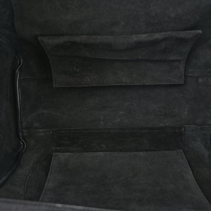 Supple Shiny Lambskin Medium Smiling New Luggage Black