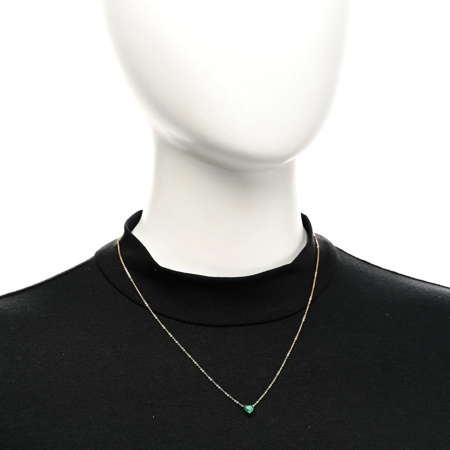 Anita Ko 18K Yellow Gold Emerald Heart Necklace