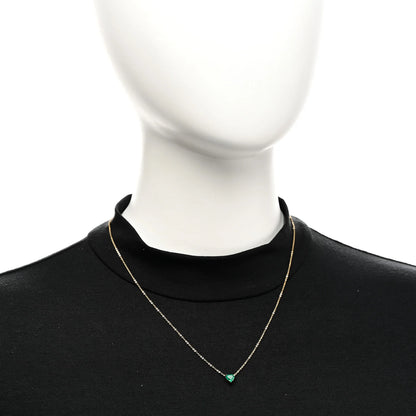 Anita Ko 18K Yellow Gold Emerald Heart Necklace