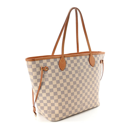 Damier Azur Neo Neverfull MM Rose Ballerine
