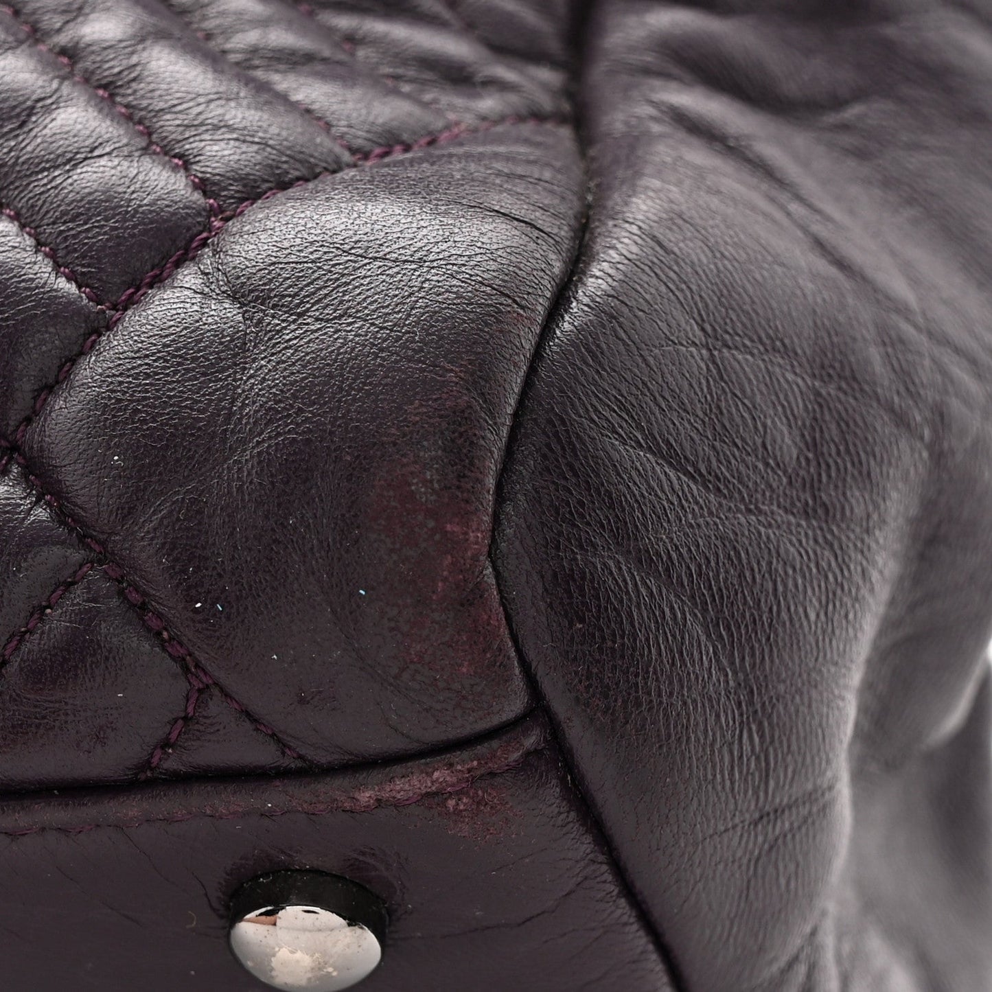 Lambskin In And Out XL Maxi Flap Dark Purple