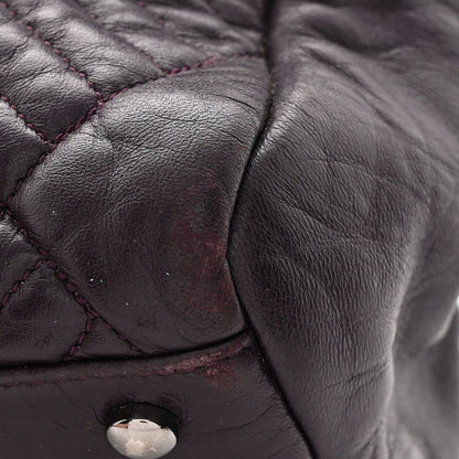 Lambskin In And Out XL Maxi Flap Dark Purple