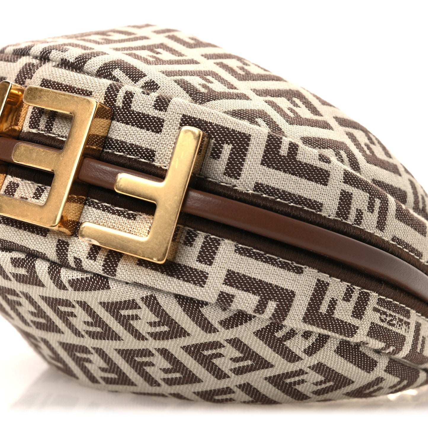 Fabric Jacquard FF 1974 Nano Fendigraphy Hobo Charm Beige