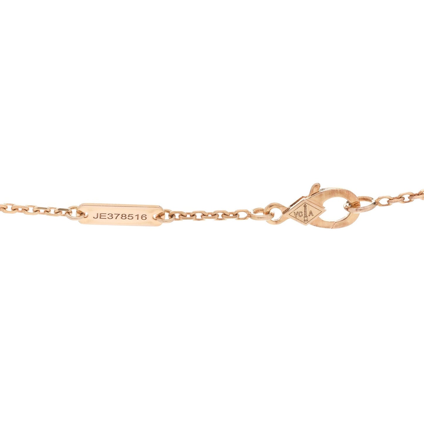 18K Rose Gold Diamond Small Perlee Clovers Pendant Necklace