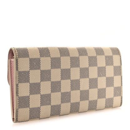 Damier Azur Emilie Wallet Rose Ballerine