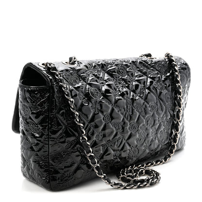 Patent Large Lucky Symbols Flap Black