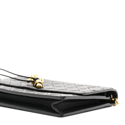 Nappa Intrecciato Andiamo Pouch On Chain Black