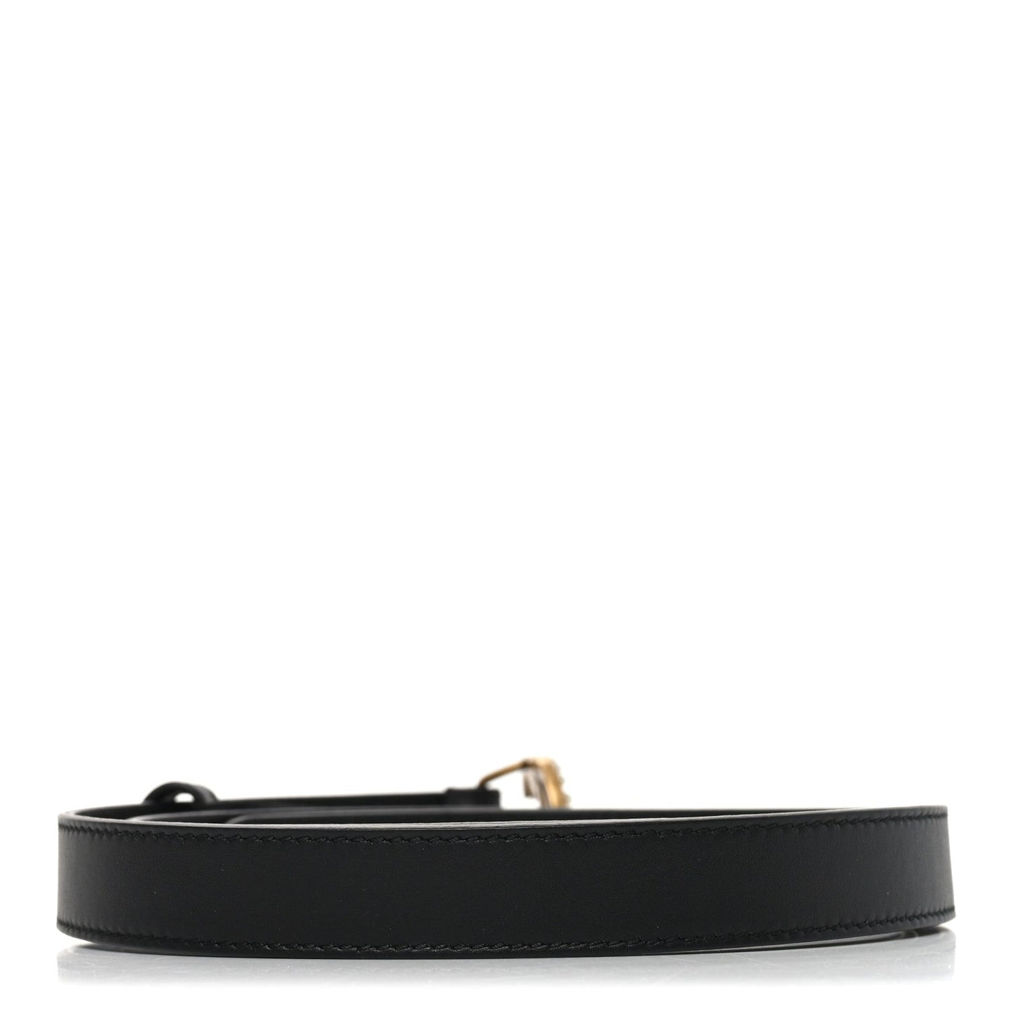 Calfskin Pearl Double G 95 38 Belt Black Cream