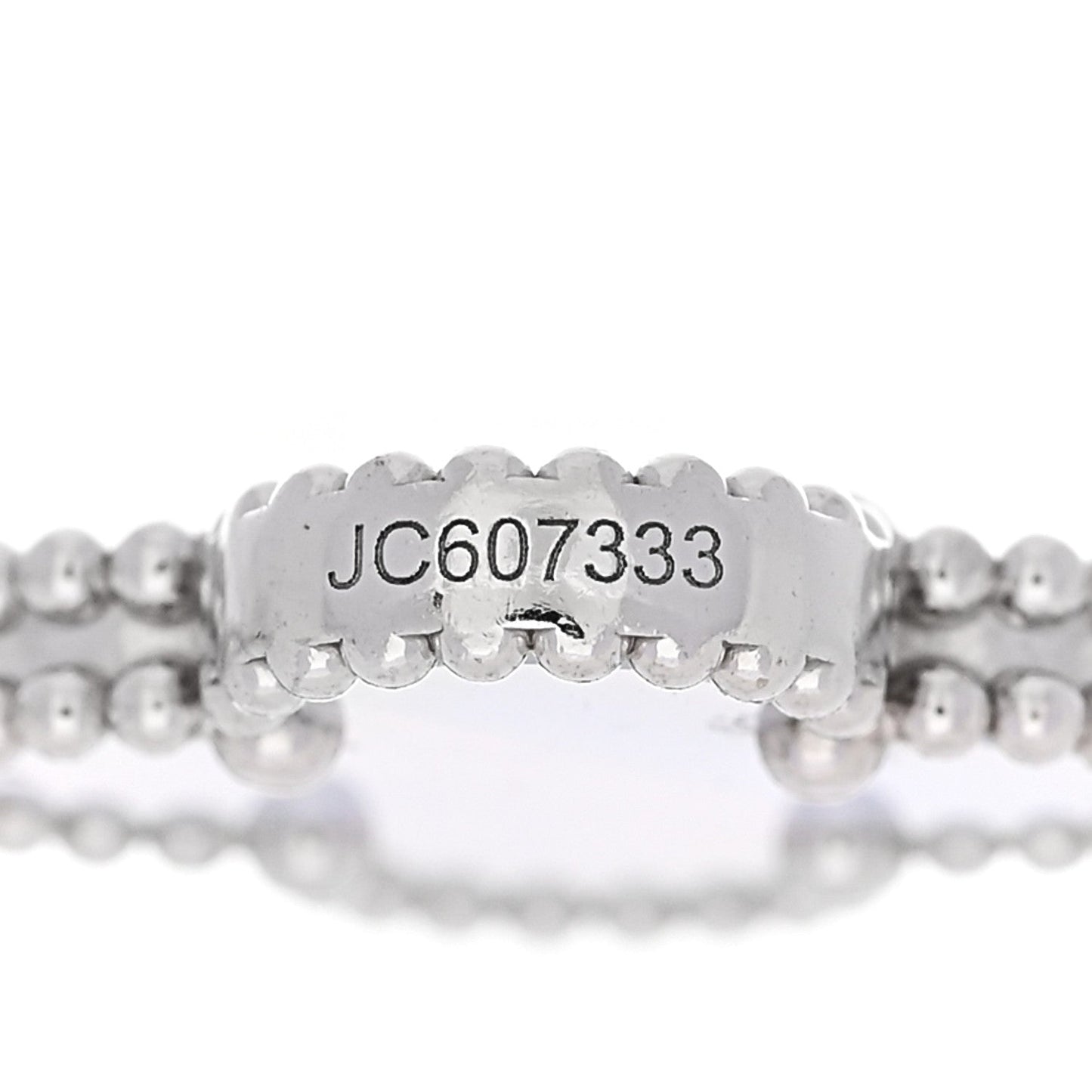 18K White Gold Chalcedony 5 Motifs Vintage Alhambra Bracelet