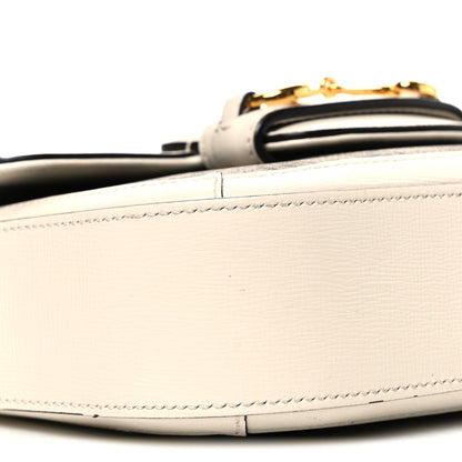 GG Supreme Monogram Web Mini Horsebit 1955 Shoulder Bag Beige Mystic White