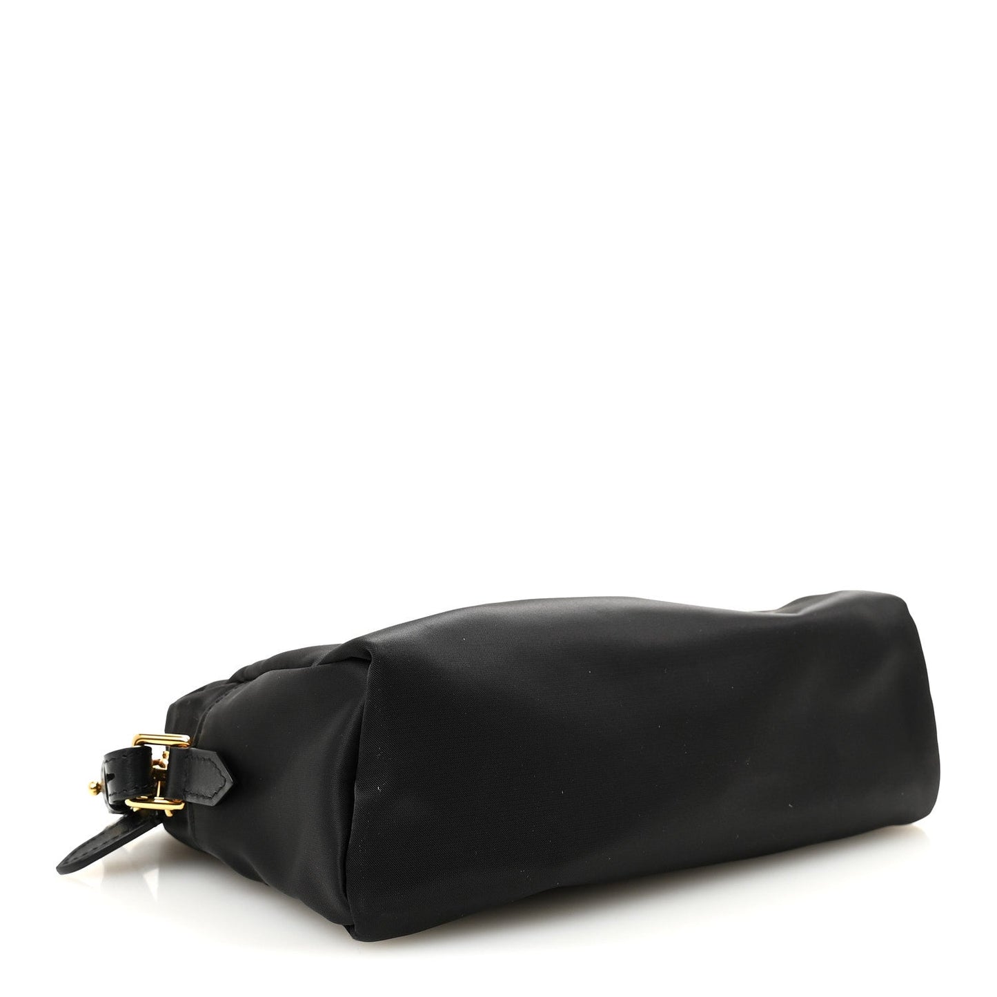 Nylon Pouch With Chain Black