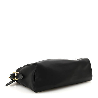 Nylon Pouch With Chain Black