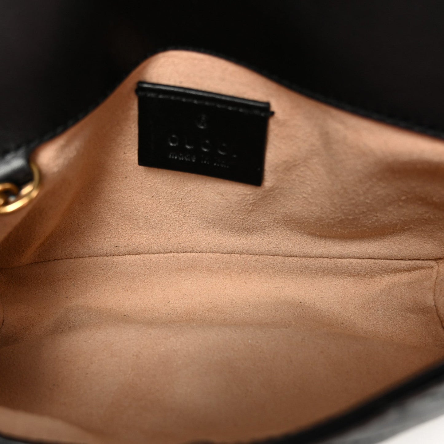 Calfskin Matelasse Super Mini GG Marmont Shoulder Bag Black