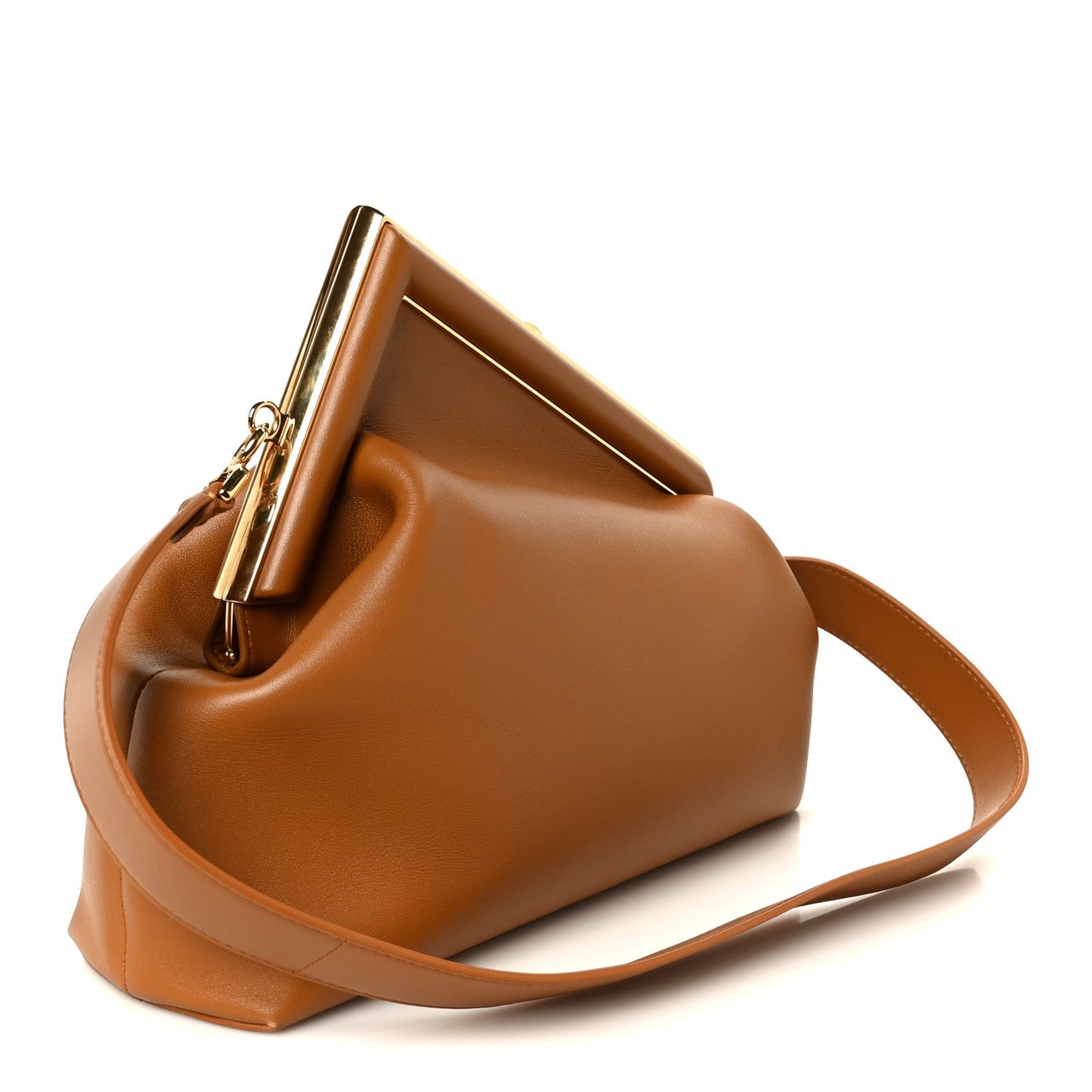 Shiny Nappa Medium Fendi First Caramello