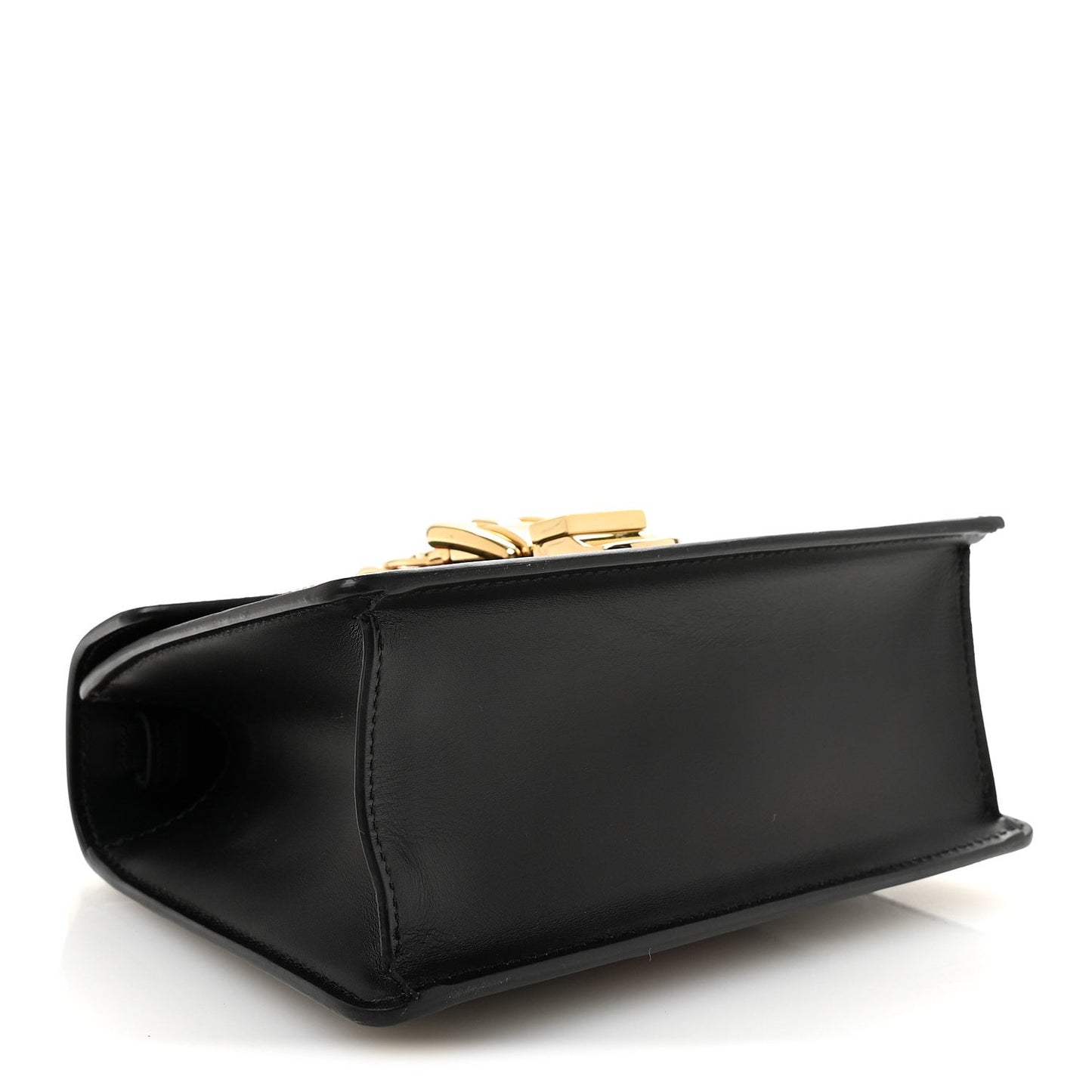 Calfskin Mini Sylvie Top Handle Bag Black