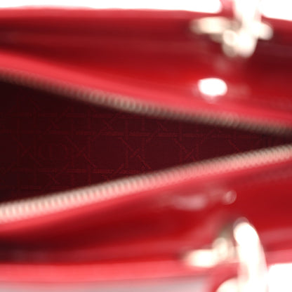Patent Cannage Medium Lady Dior Red