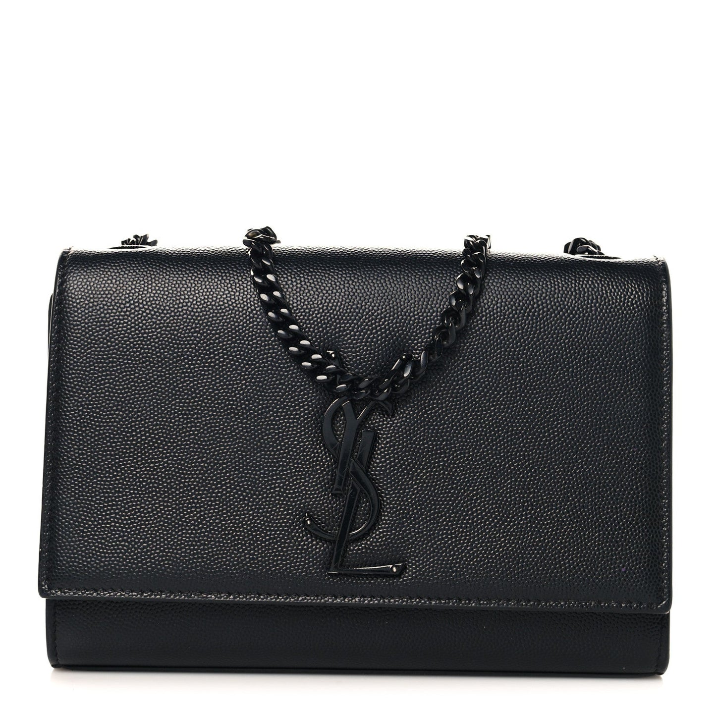 Grain De Poudre Small Monogram Monochrome Kate Satchel Black