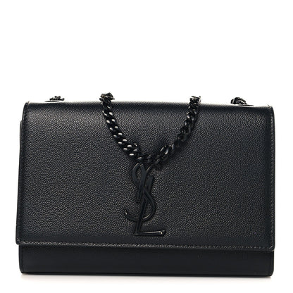 Grain De Poudre Small Monogram Monochrome Kate Satchel Black