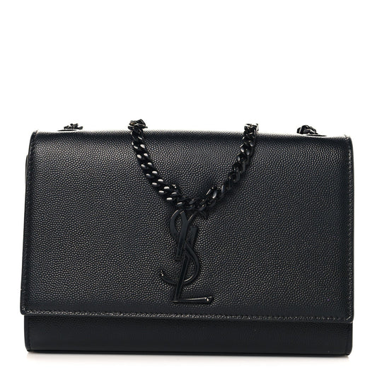 Grain De Poudre Small Monogram Monochrome Kate Satchel Black