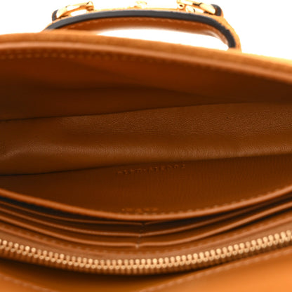 Suede Shearling Horsebit Mini 1955 Shoulder Bag Honey Beige Milk