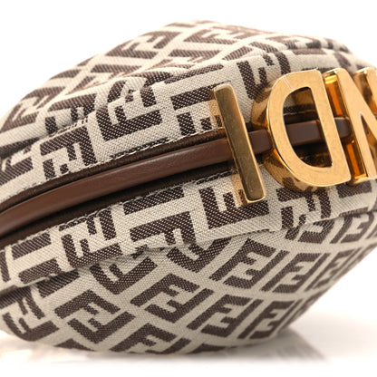 Fabric Jacquard FF 1974 Nano Fendigraphy Hobo Charm Beige