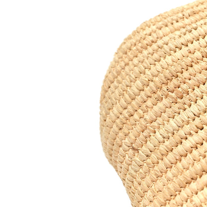Raffia Small Square Basket Tote Bag Natural Tan