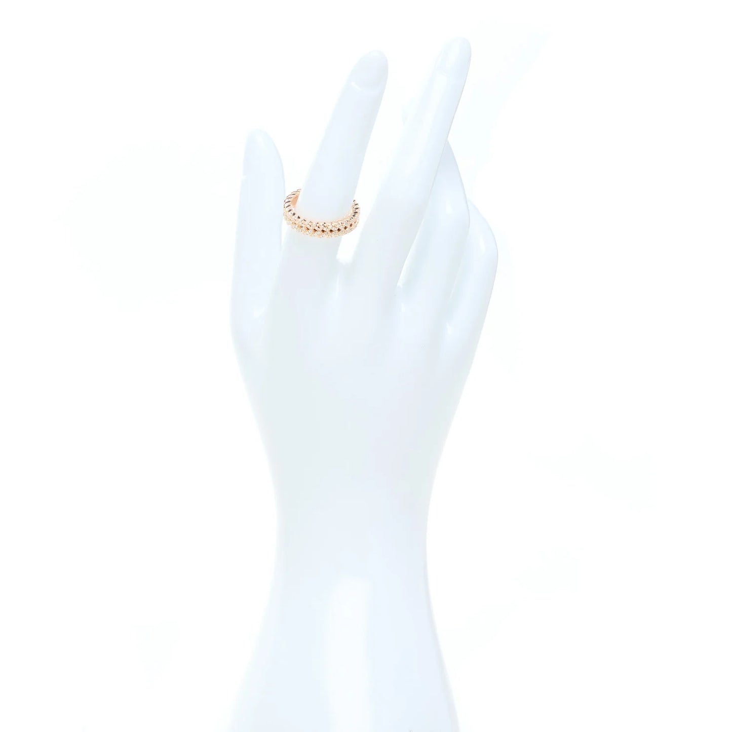 Anita Ko 18K Rose Gold Diamond Braided Ring 54 7