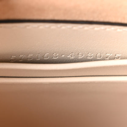Calfskin Matelasse Mini GG Marmont 2.0 Bucket Bag White