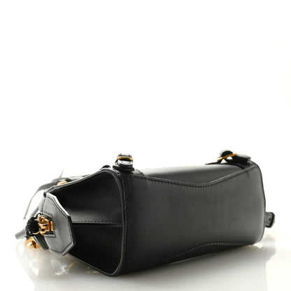 Balenciaga Smooth Calfskin Neo Classic Brass Hardware Nano City Crossbody Black