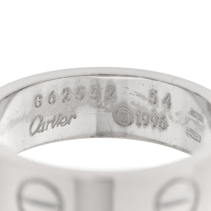 18K White Gold 5.5mm LOVE Ring 54 7