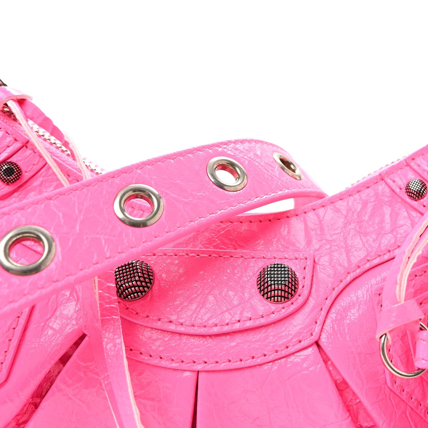 Agneau Arena Le Cagole Shoulder Bag XS Hot Pink
