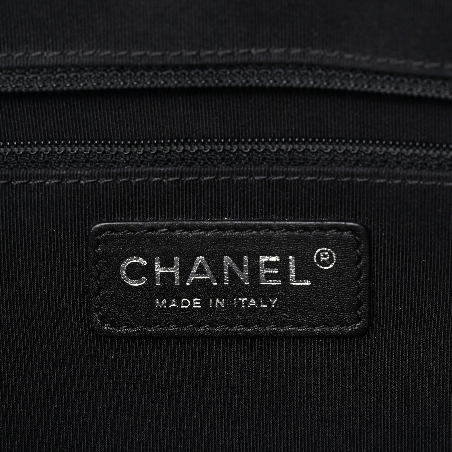 Lambskin Quilted Shopping Tote Black