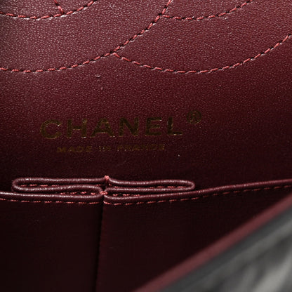 Aged Calfskin Quilted 2.55 Reissue 225 Flap Black
