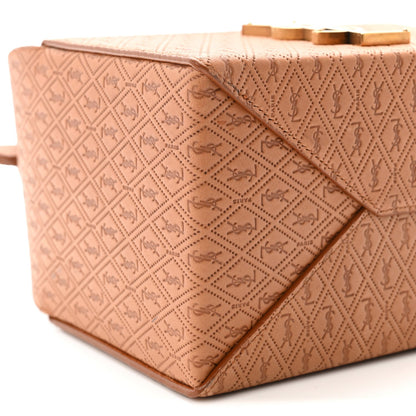 Calfskin Monogram Take Away Box Dusty Vintage Brown Gold