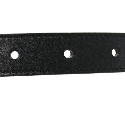 Calfskin Pearl Double G 95 38 Belt Black Cream